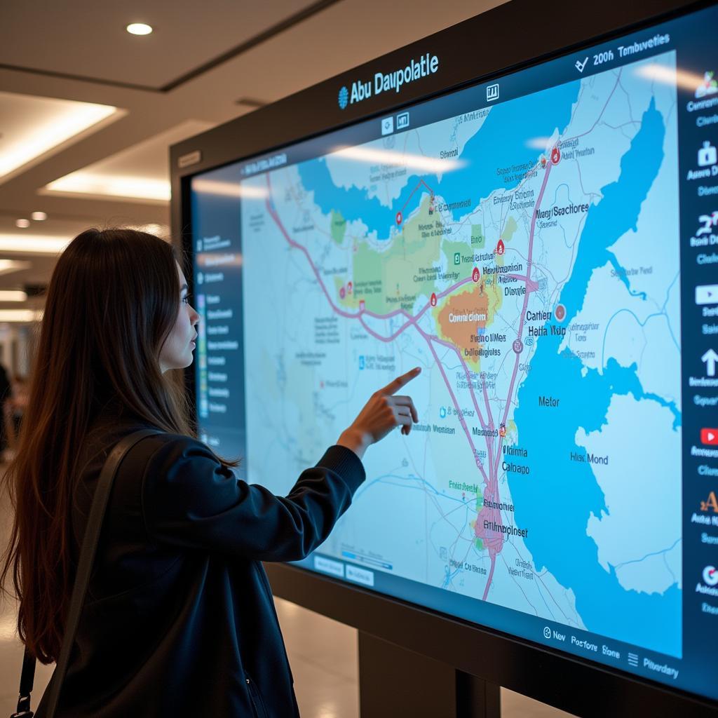 Digital Map Navigation in Abu Dhabi Airport