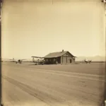 Abu Dhabi Airport in the 1970s - A historical photo depicting the early days of the airport