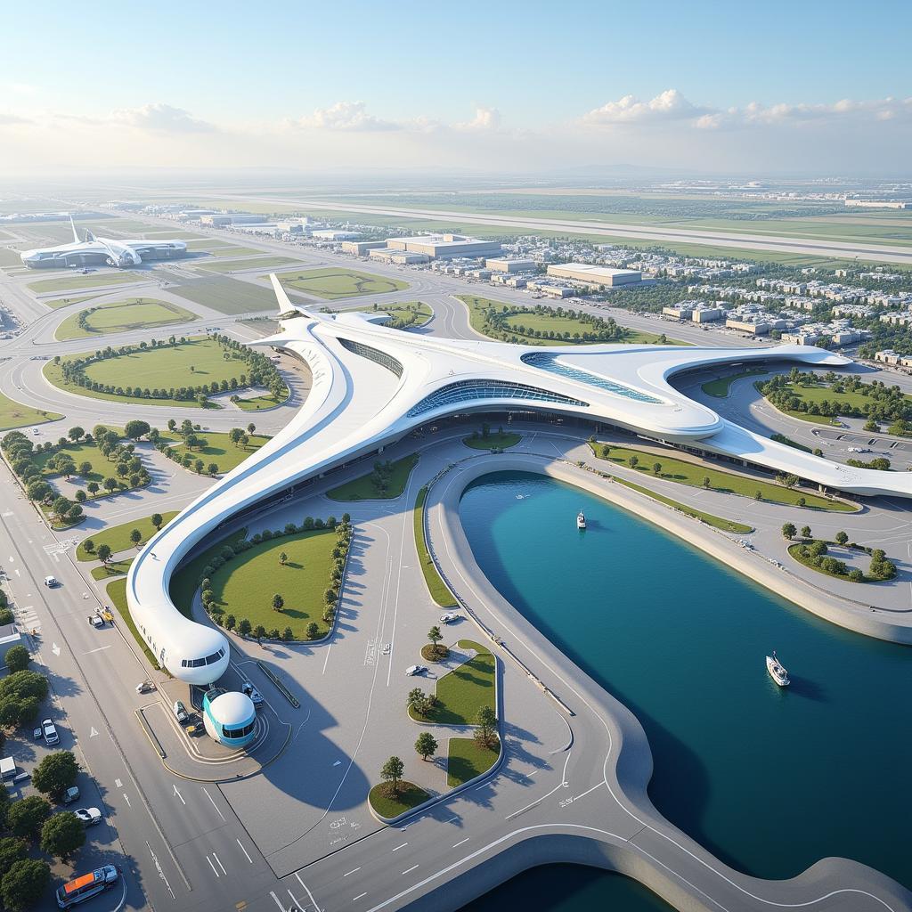 Artist's Rendition of Future Abu Dhabi Airport Expansion