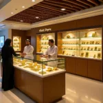 Gold shop in Abu Dhabi International Airport