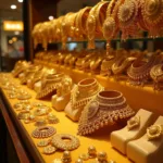 Gold Jewelry Display at Abu Dhabi Airport