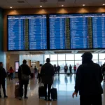 Abu Dhabi Airport Live Arrivals Board with Passengers