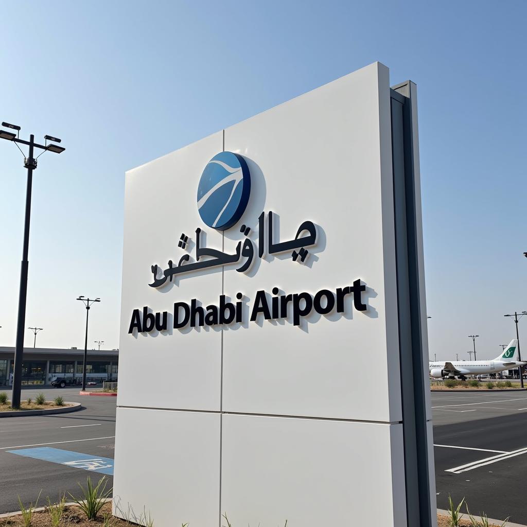 Abu Dhabi Airport Logo on Signage