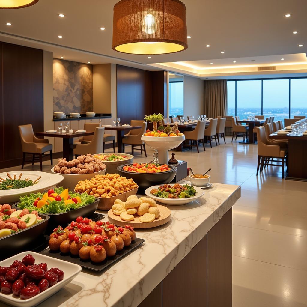 Dining Area in Abu Dhabi Airport Lounge