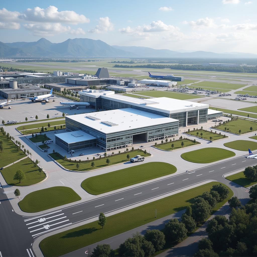 Abu Dhabi Airport New Terminal Aerial View