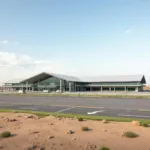 Abu Dhabi Airport New Terminal Exterior View