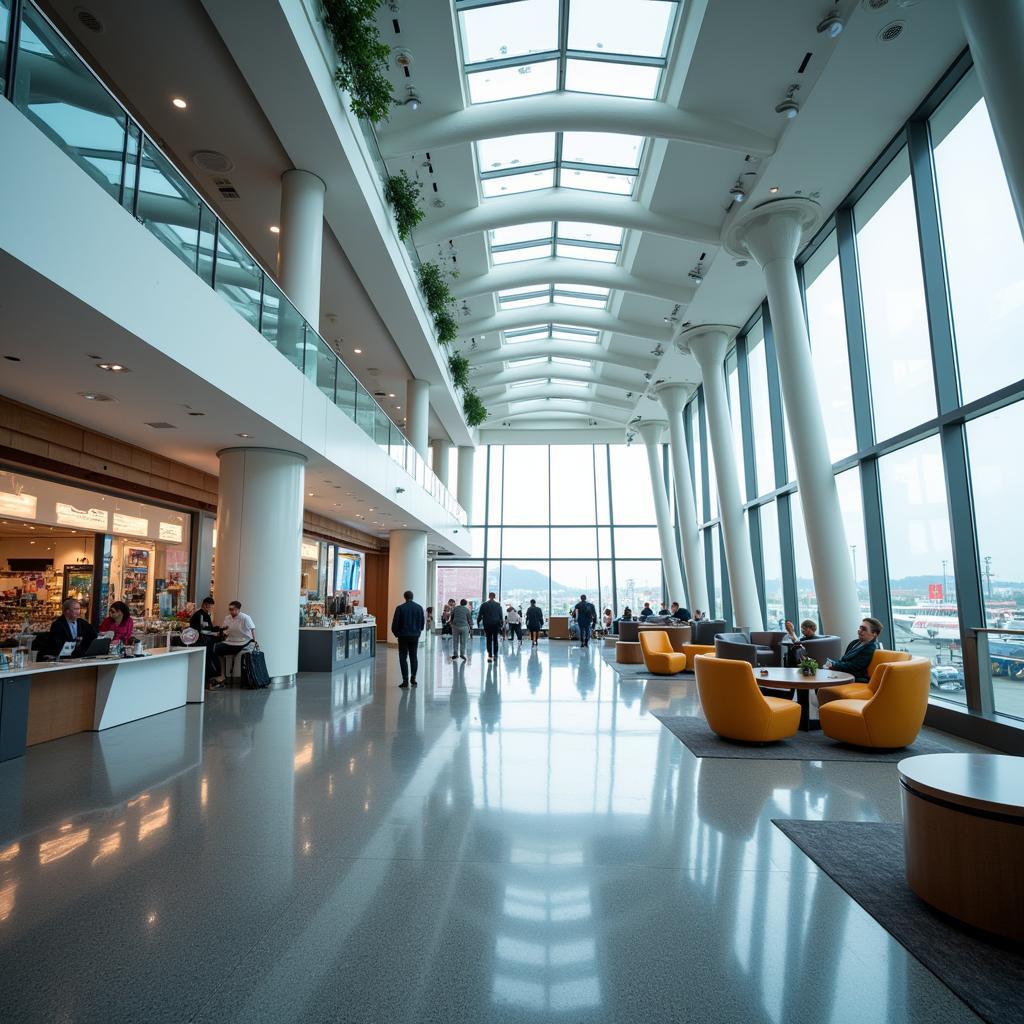 Abu Dhabi Airport New Terminal Interior View