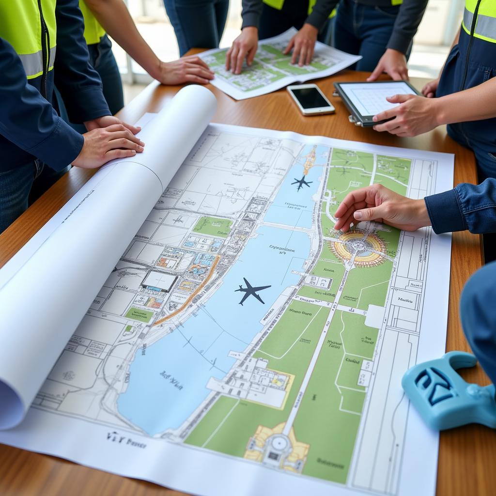 Airport Planning Phase: Blueprint, Maps, and Site Analysis