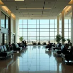 Modern Interior of Addis Ababa Airport Terminal