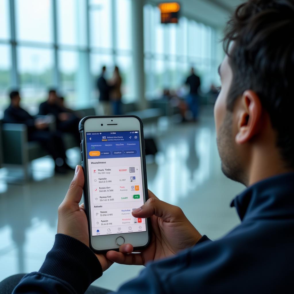 Checking Ahmedabad Airport Flight Schedule on Mobile App