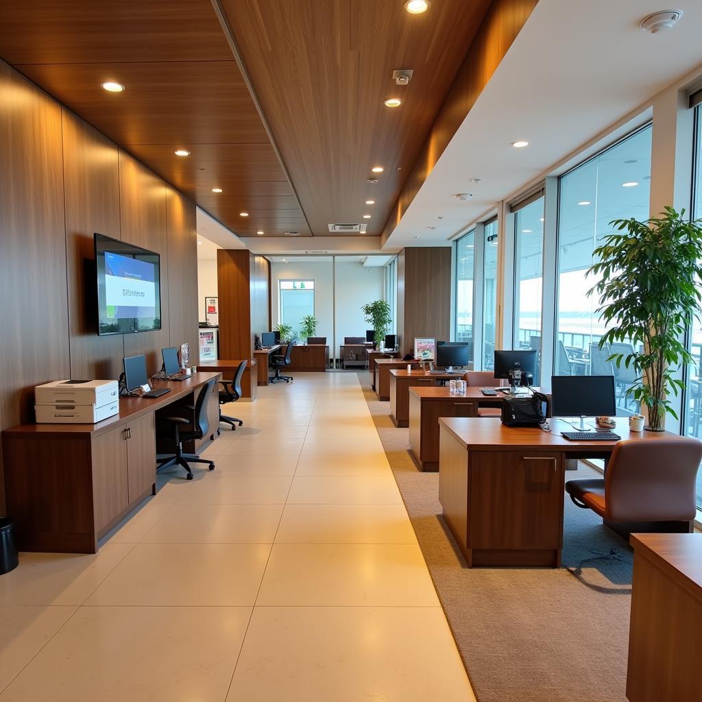 Business Center in Ahmedabad Airport Lounge