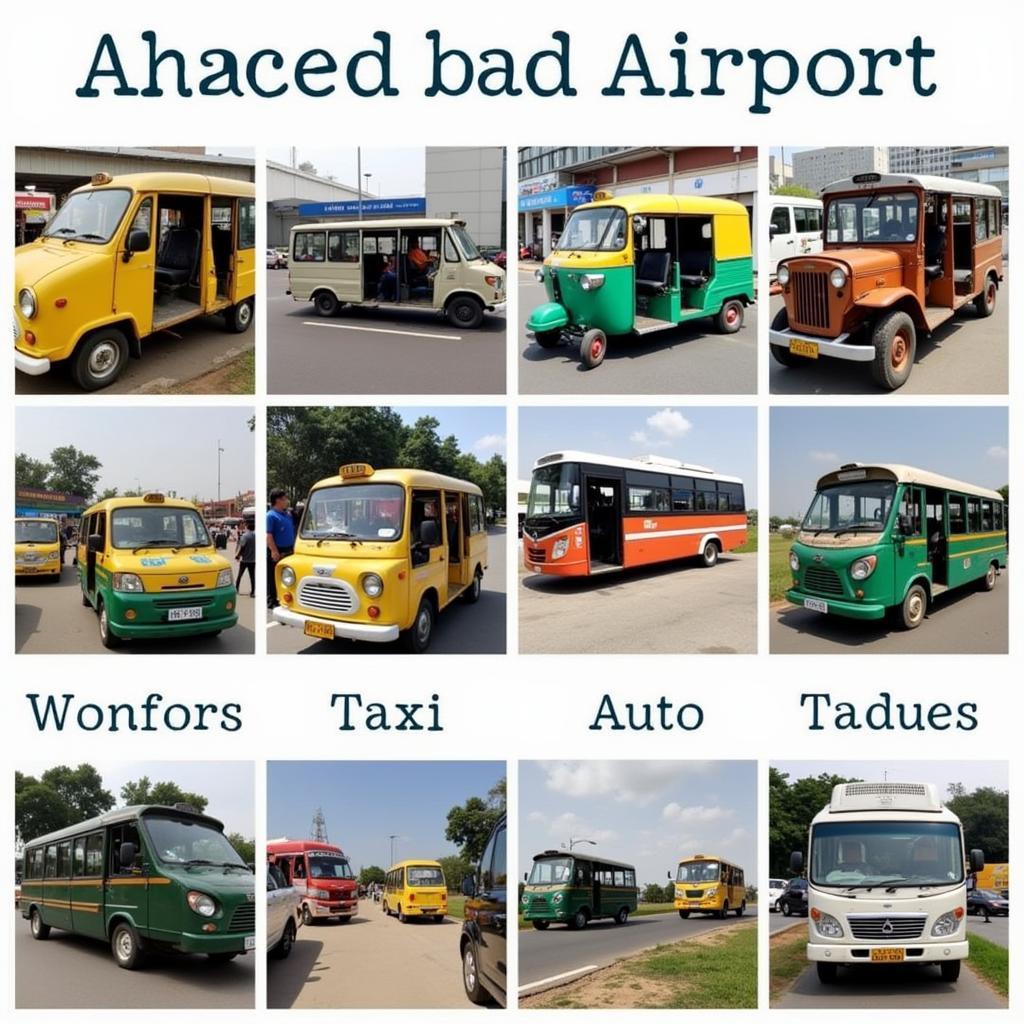 Various transportation options at Ahmedabad Airport