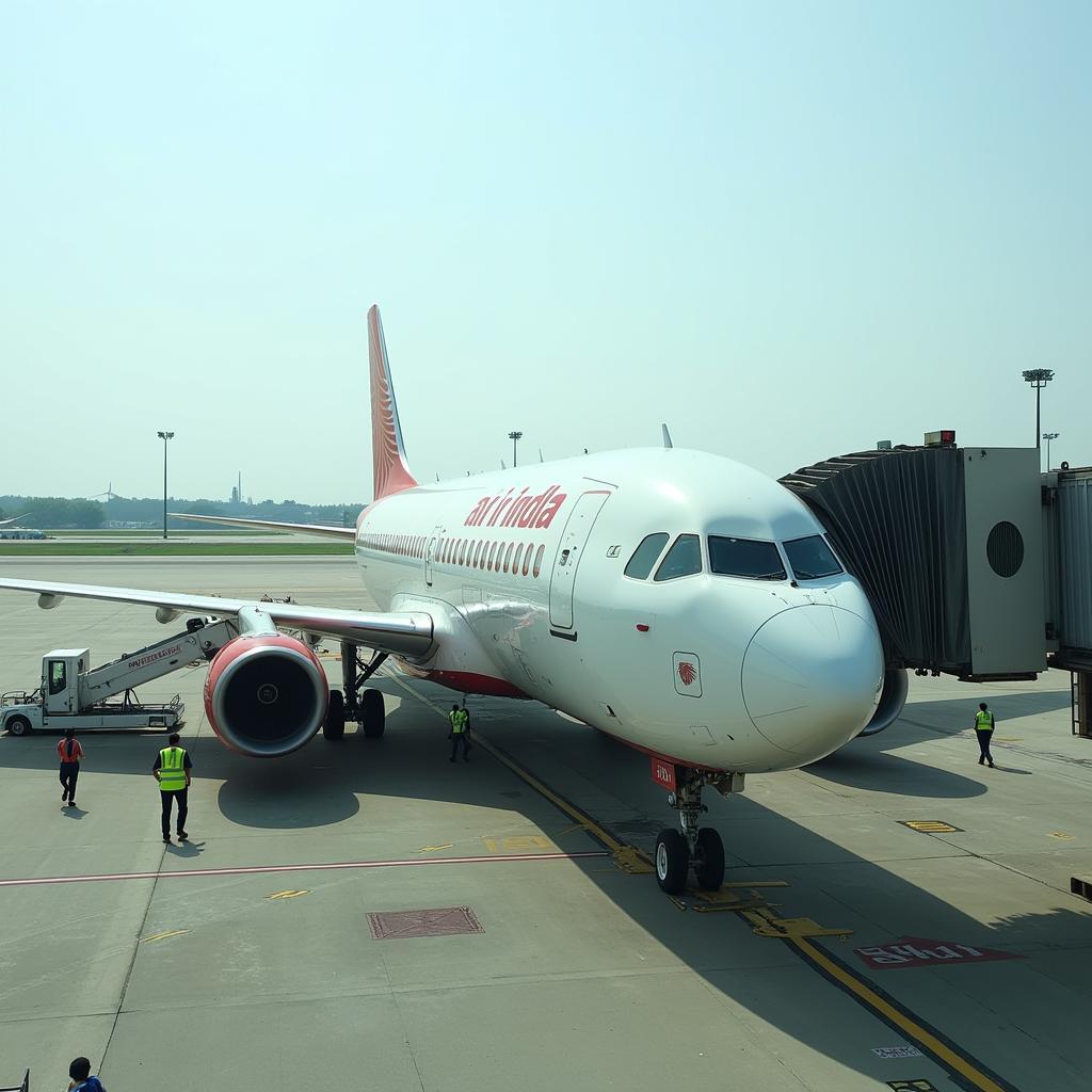 Air India Aircraft at Delhi Airport Gate