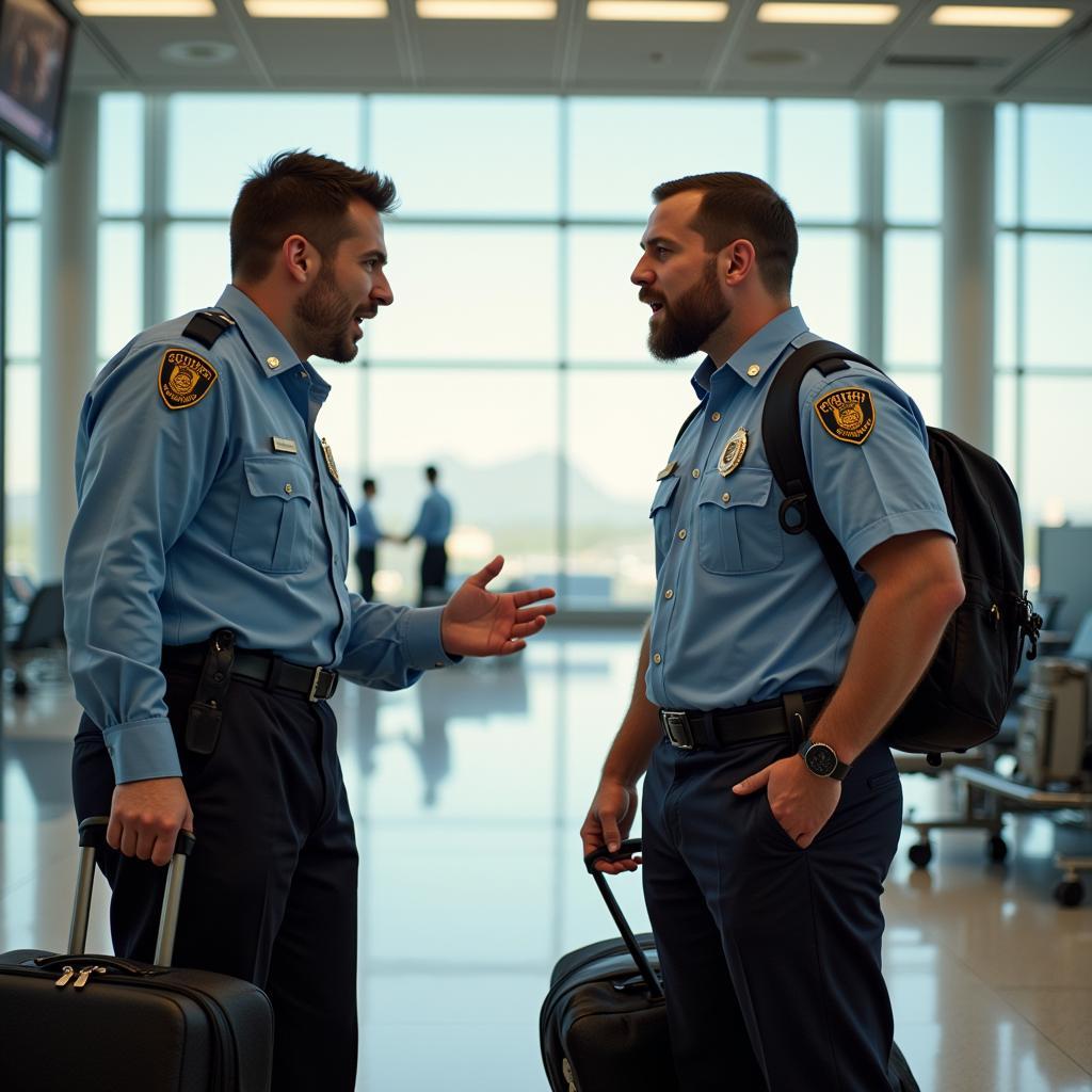 Verbal Confrontation at Airport Security Checkpoint