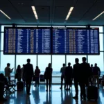 Airport Departure Board Display