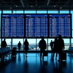 Airport Flight Information Display Screen