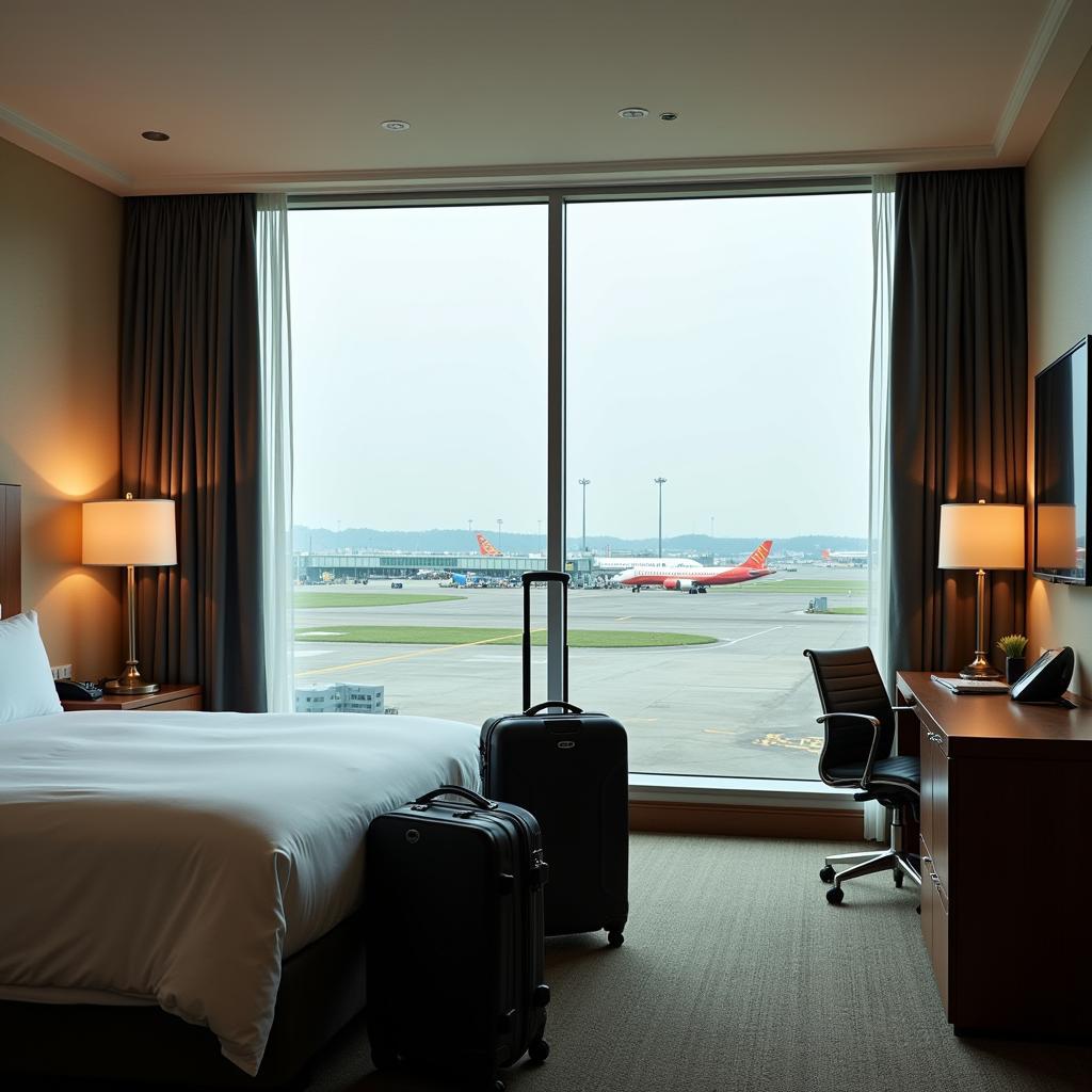 Airport Hotel Room with a View of the Runway