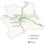 Airport Line Metro Connectivity Map Highlighting Dwarka