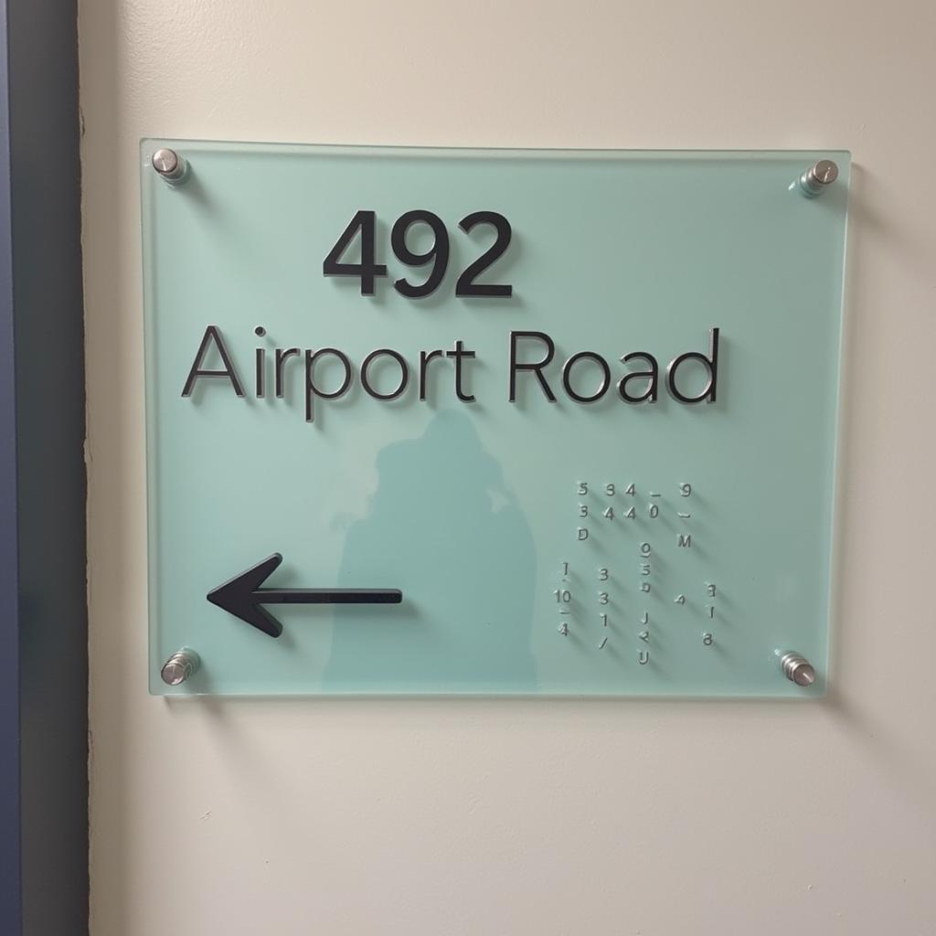 Accessible Signage Leading to 492 Airport Road