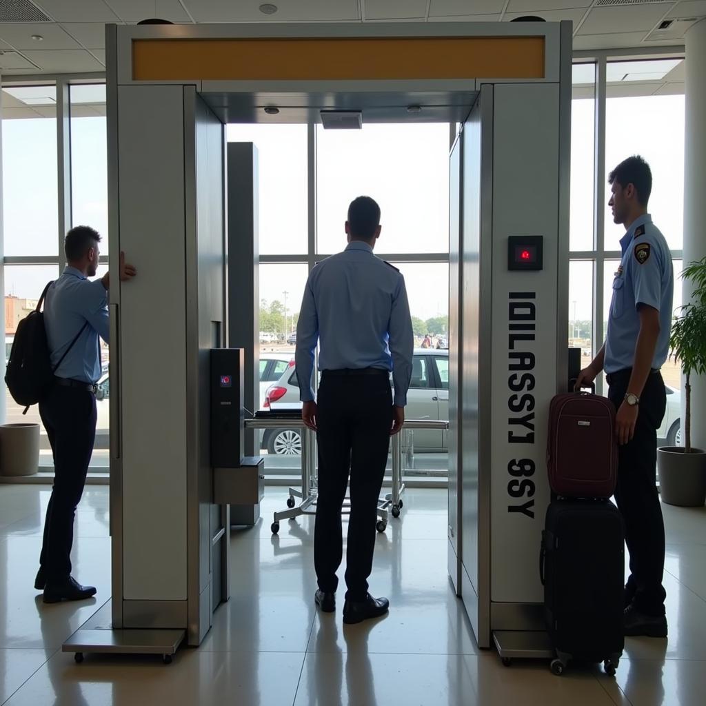 Security personnel at Lucknow Airport