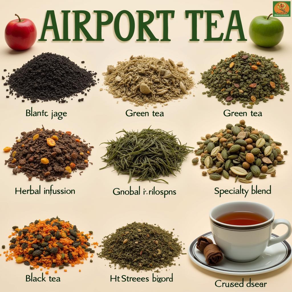 Diverse Tea Selection at an Airport