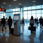 Online Check-in Kiosk at Airport