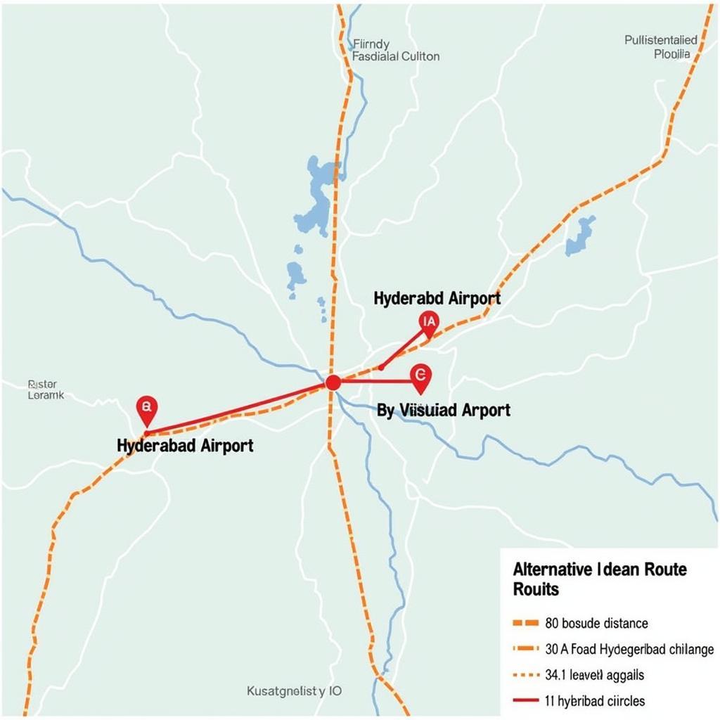 Alternative routes from Kukatpally to Hyderabad Airport.