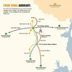 Route Map from Amritsar Airport to Golden Temple - Illustrating different travel options.