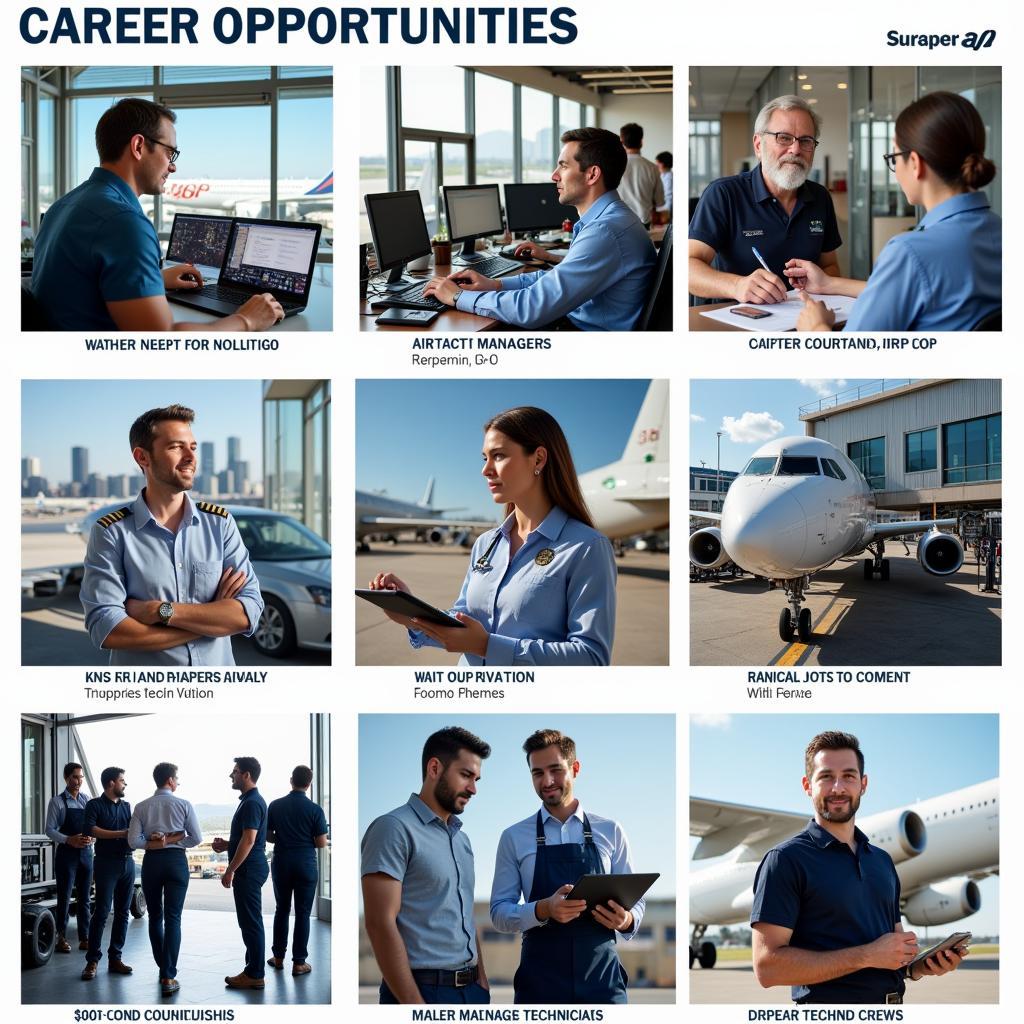 Collage of Different Aviation Careers