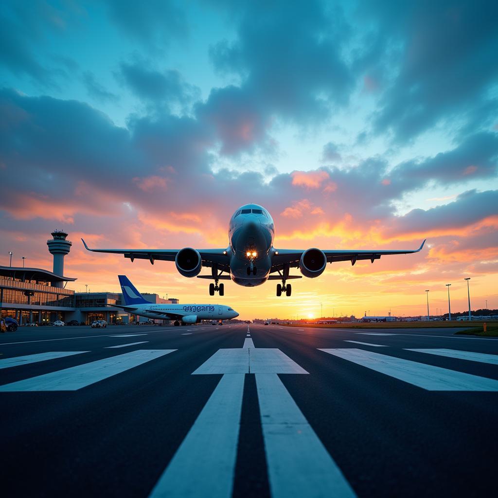 Aircraft Taking Off from Azerbaijan International Airport