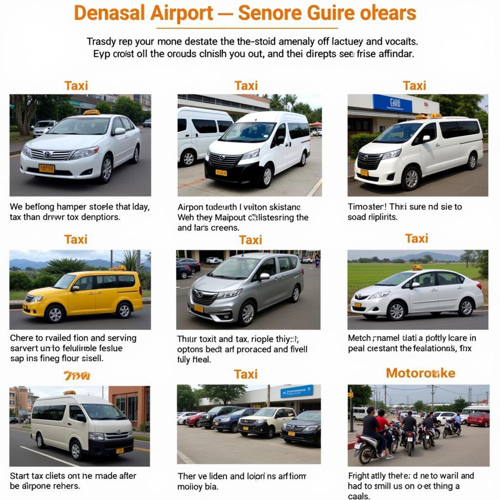 Different transport modes available from Bali Airport