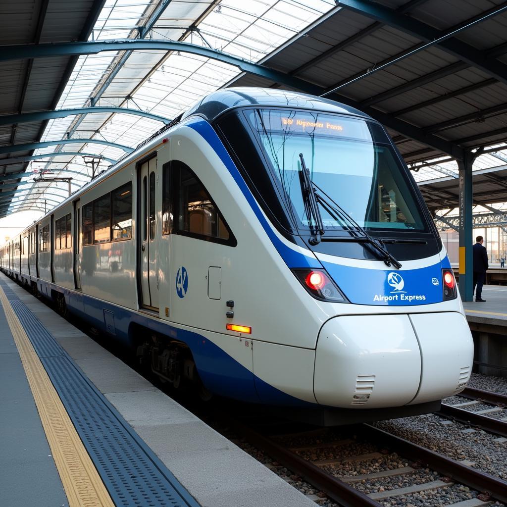 Airport Express Train at the Station