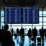 Bangalore Airport Flight Information Display Screen