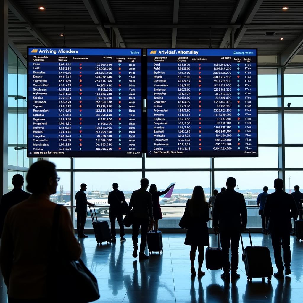 Bangalore Airport Flight Information Display Screen