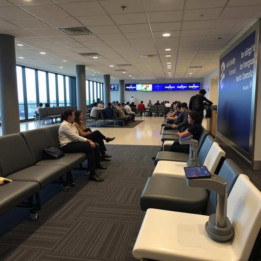 Bangalore Airport Indigo Gate and Waiting Area