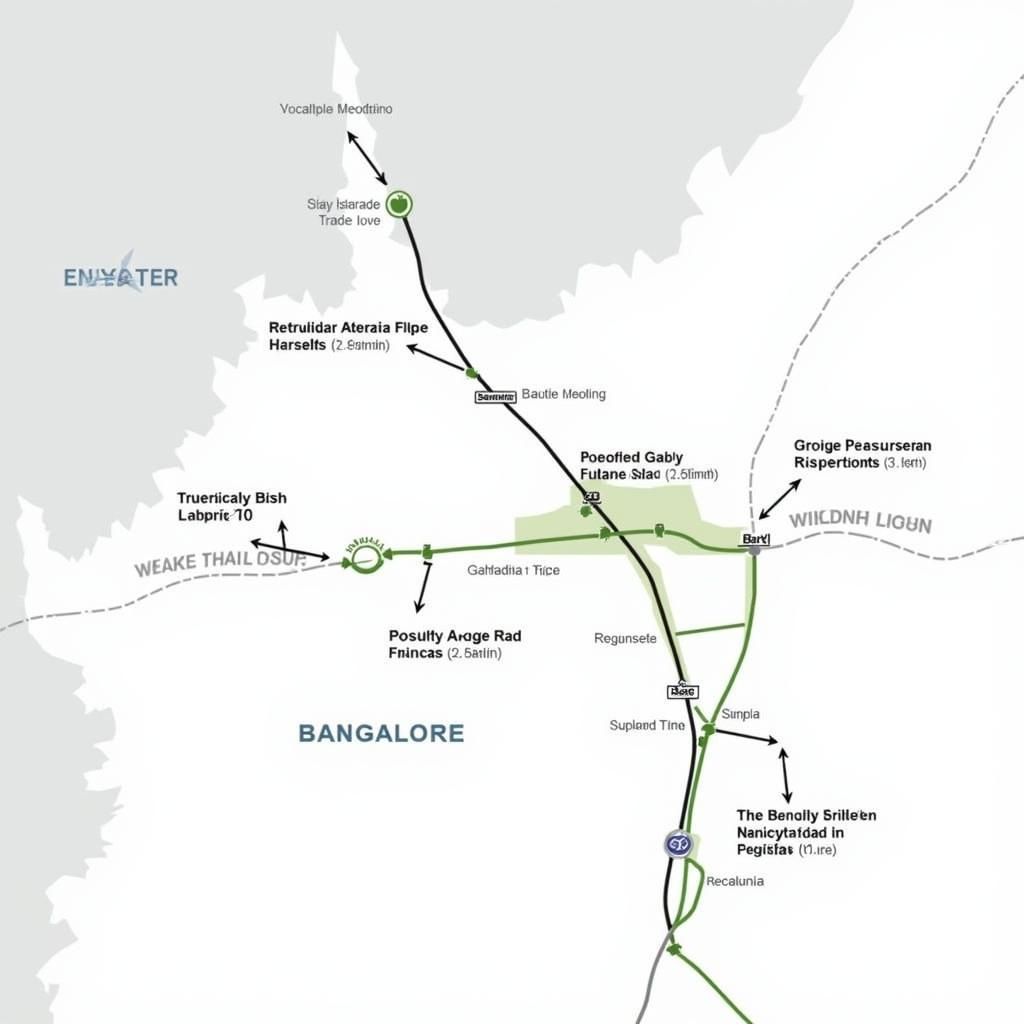 Bangalore Bus Stand to Airport Distance Map