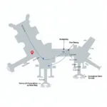 Map of Bangkok Airports Showing Arrivals Areas