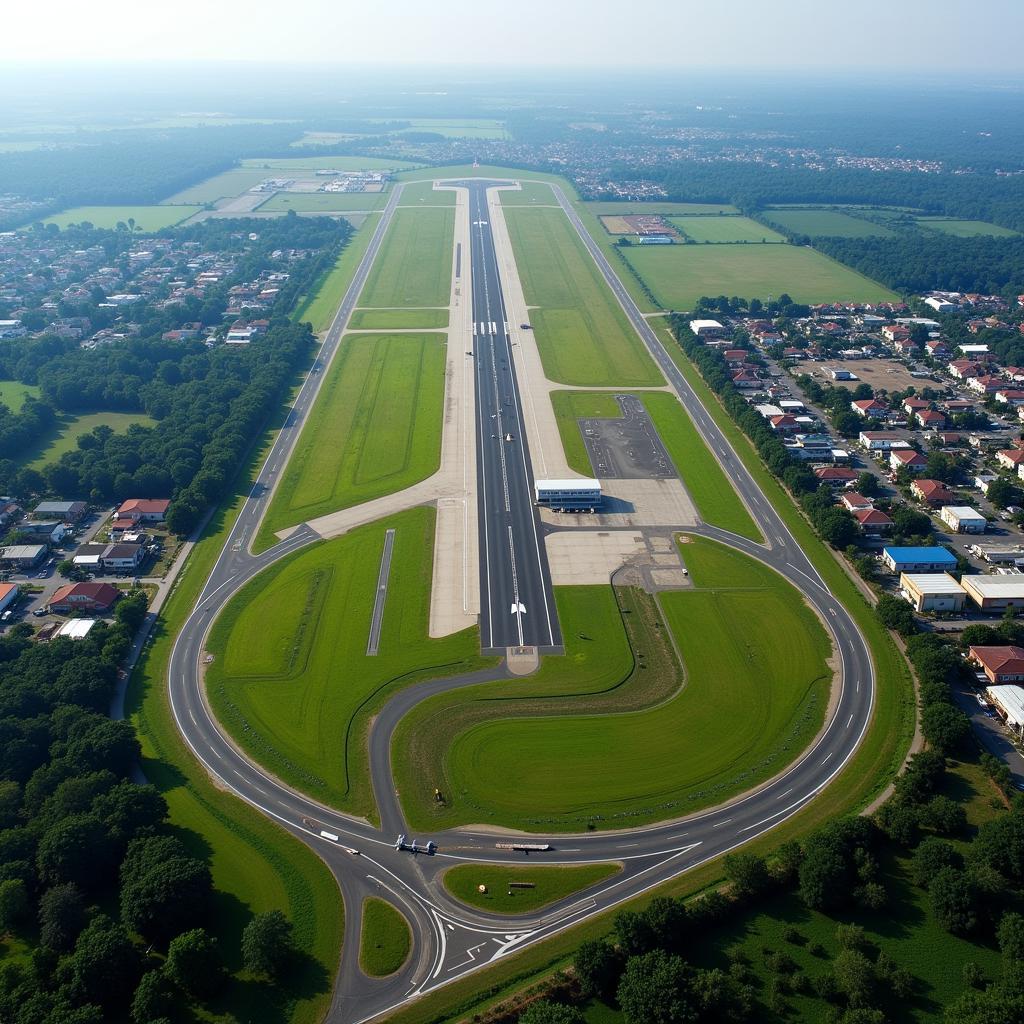 Belgaum Airport and Surrounding Area Aerial View