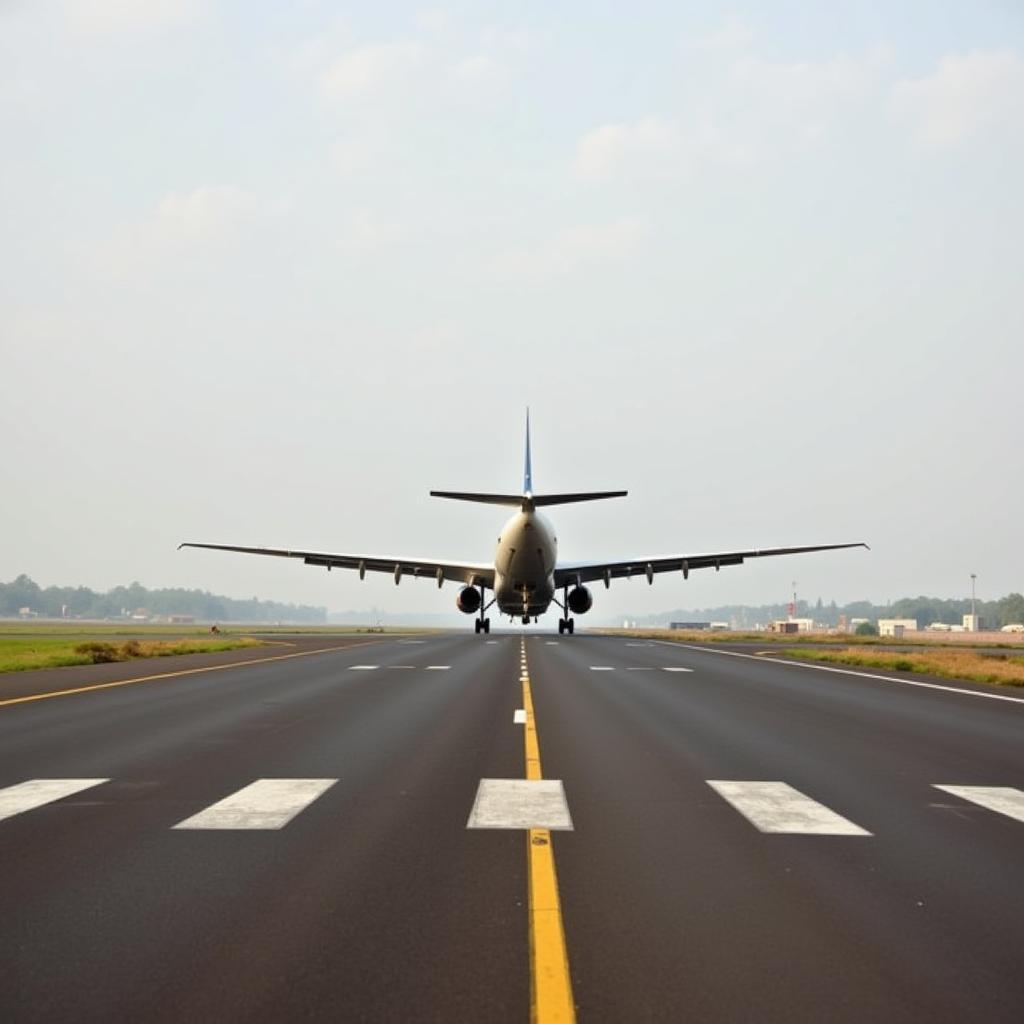 Bharhut Airport Runway with Aircraft