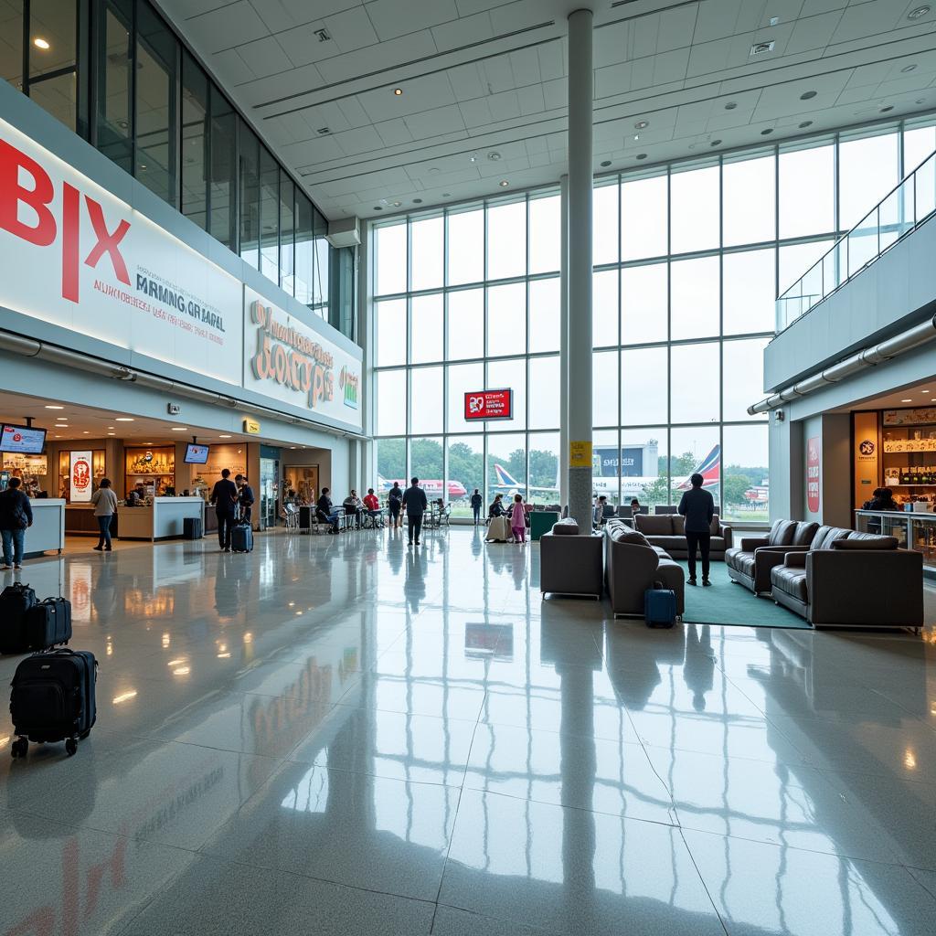 Modern Interior of Biju Patnaik Airport Terminal