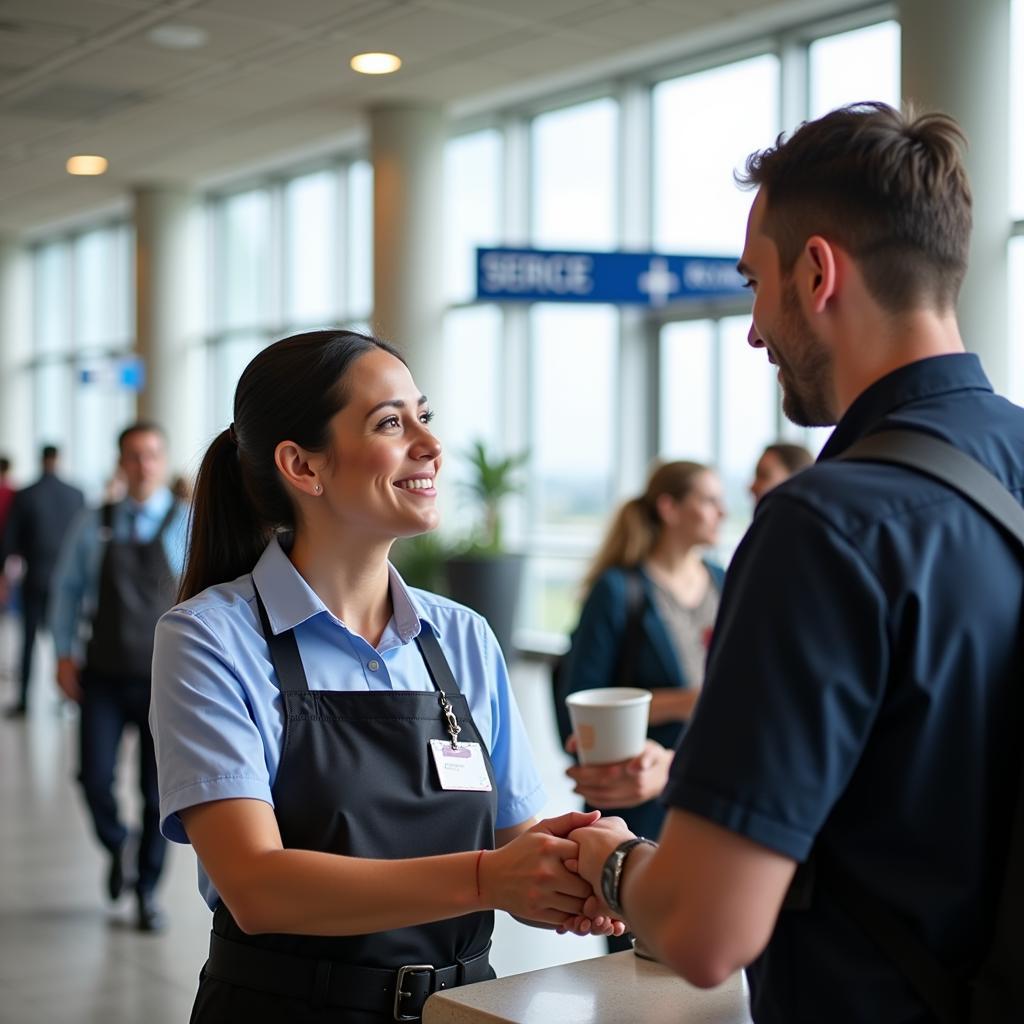 Birmingham Airport Passenger Services - Helpful staff assist travellers.