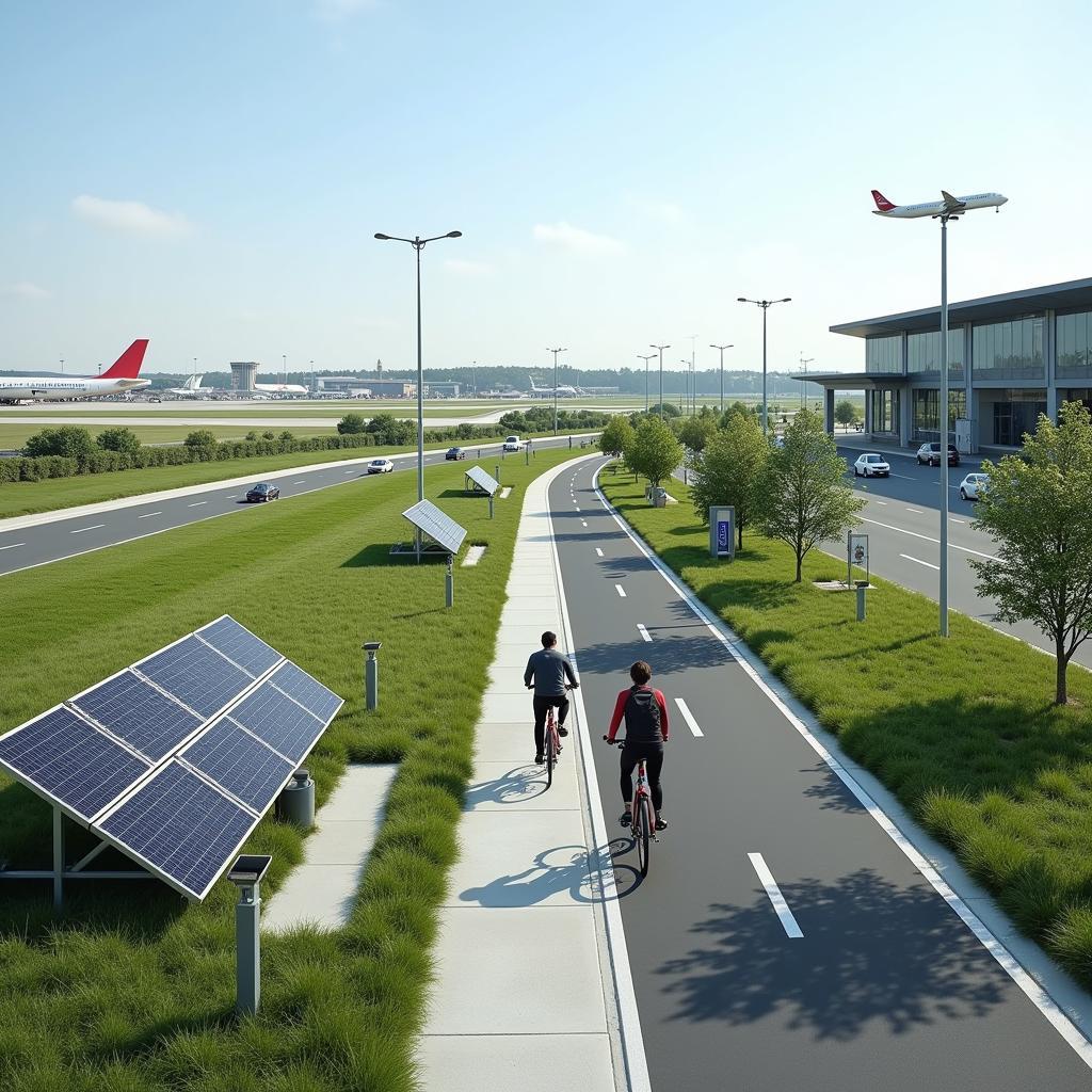 BJP Modi Airport Cycling Infrastructure