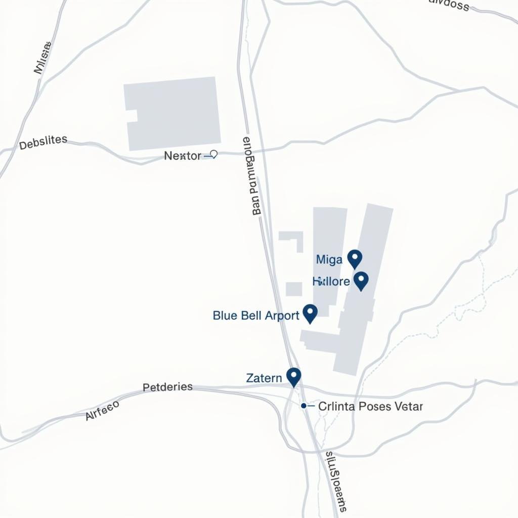 Blue Bell Airport Hotel Location Map