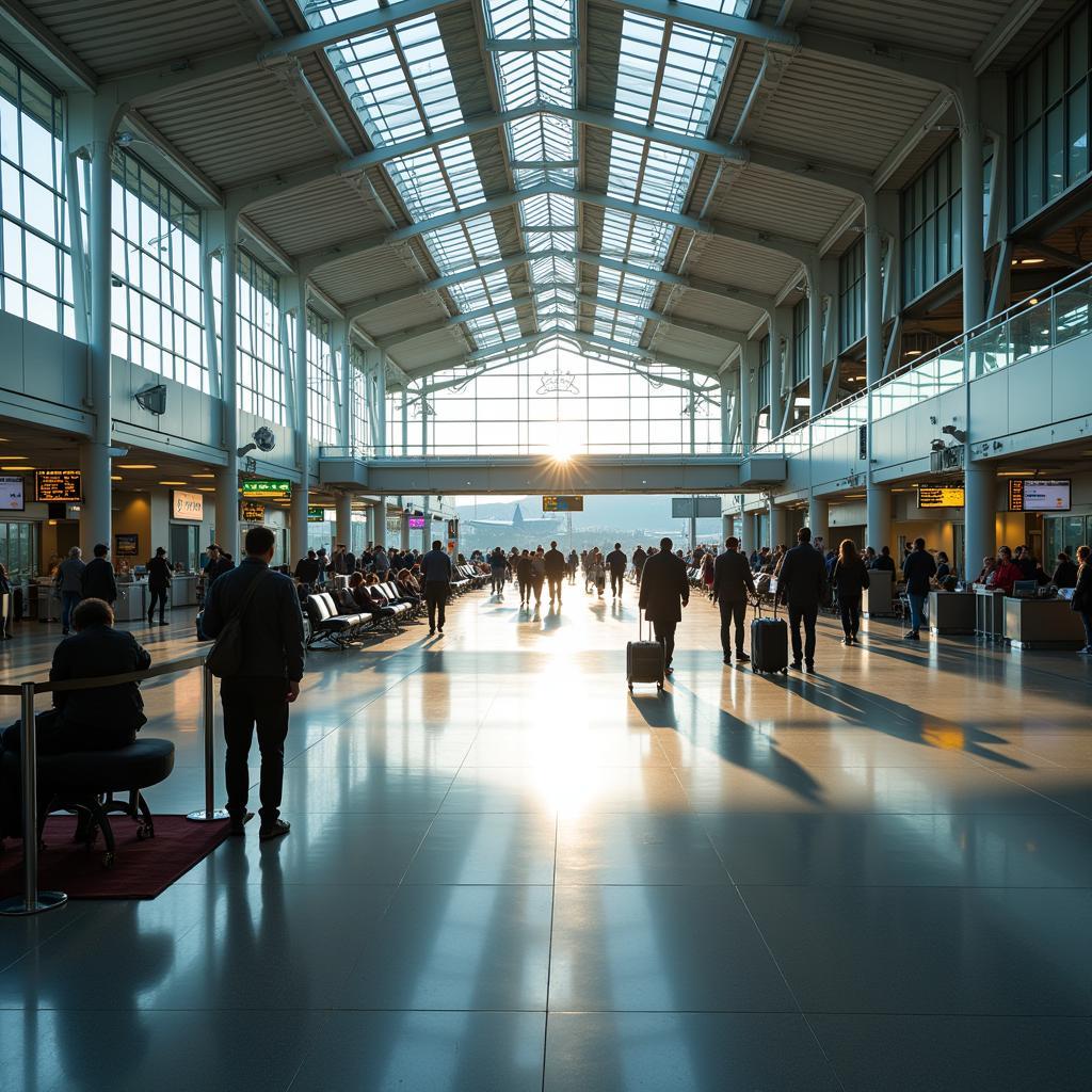 Modern and spacious terminal at Bosnia International Airport