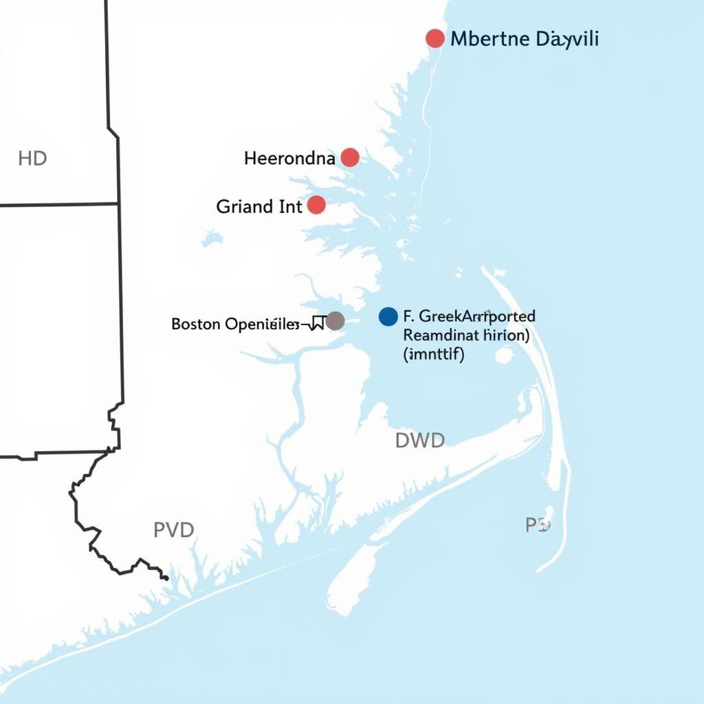 Boston Airport Code Map