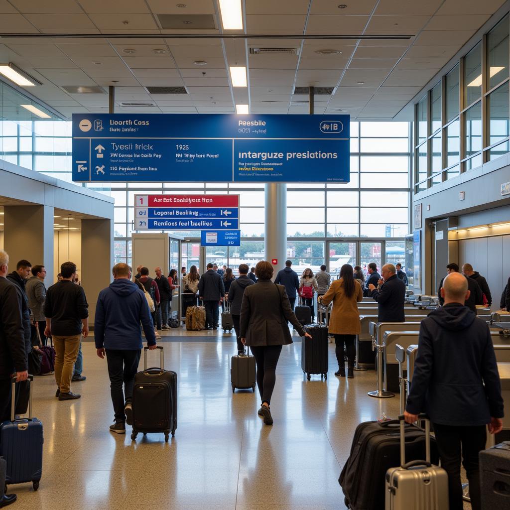 Boston Logan Airport Arrivals Area