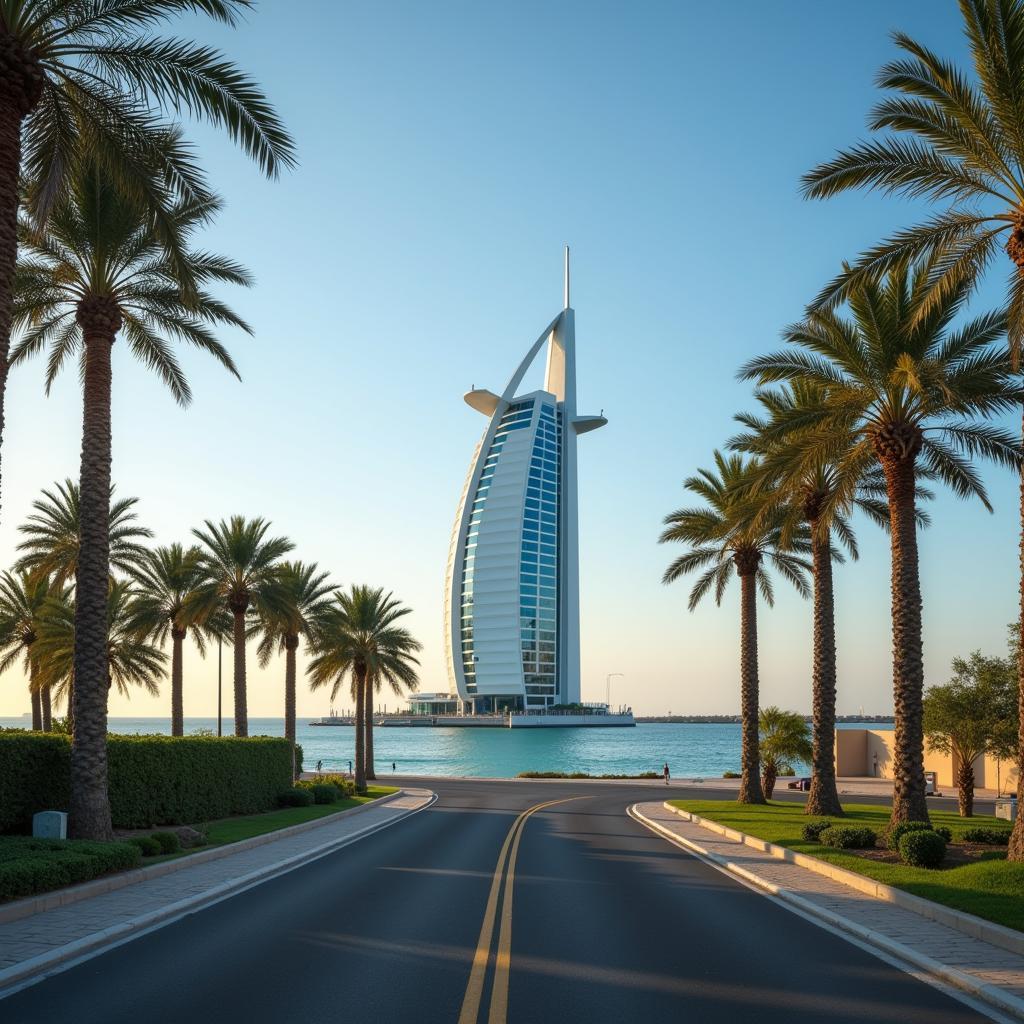 Burj Al Arab Viewed from the Road