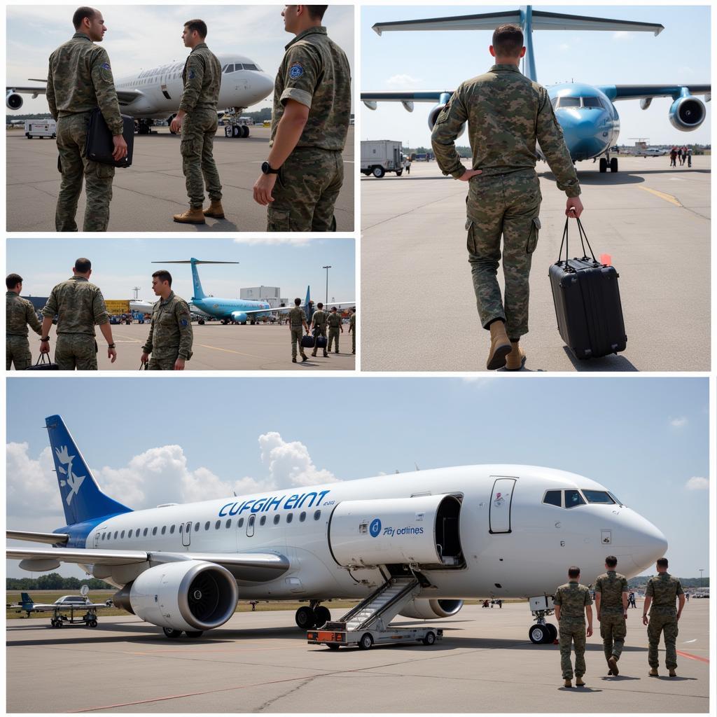 Celebi NAS Airport ground handling operations in action at a busy airport.