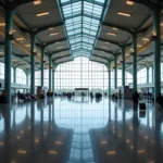 Modern and spacious terminal of Chandigarh International Airport (IXC), Haryana's main airport.