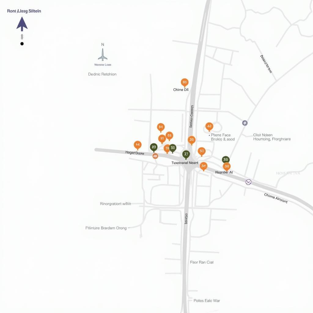 Map showing hotels near Chennai Airport